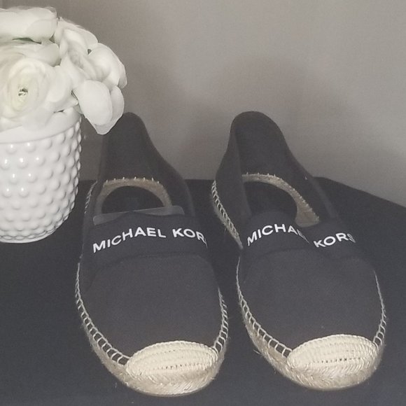 Michael Kors Shoes - New-Michael Kors Black Zada Logo Espadrille